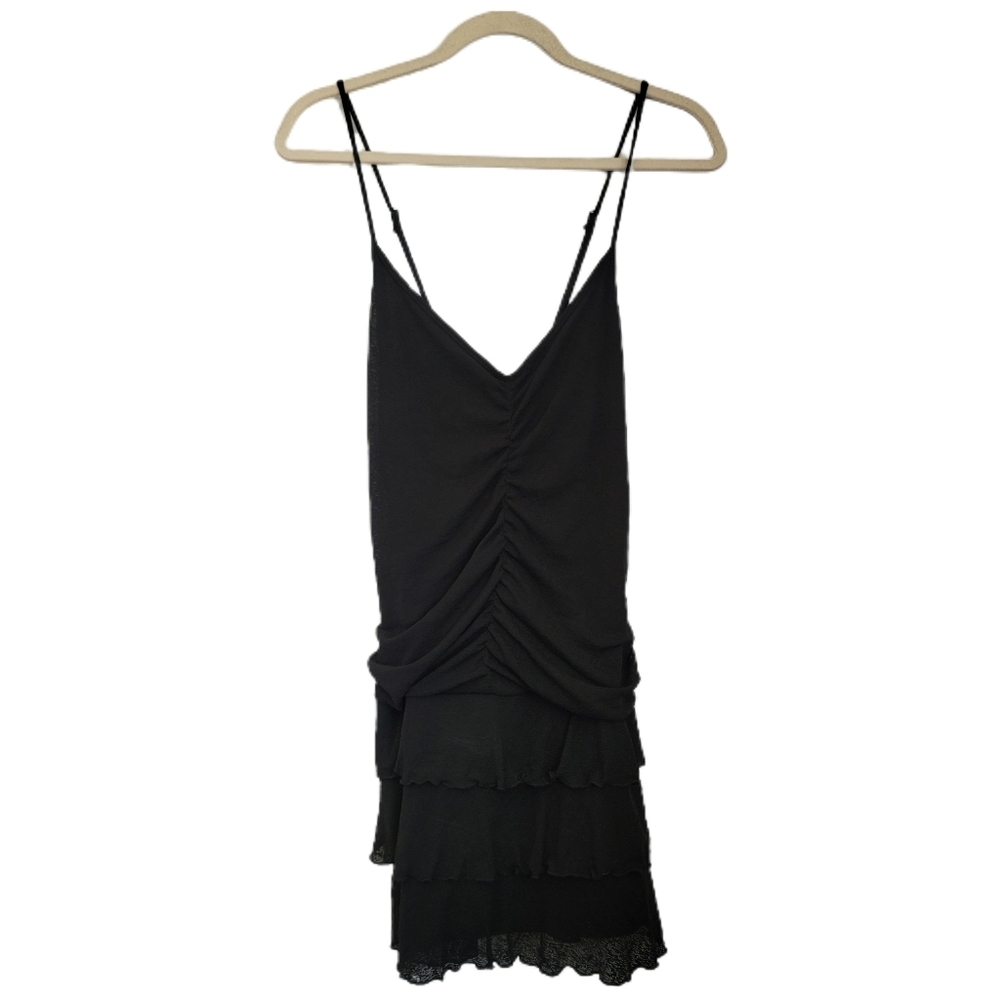 Wild Fable Dress Womens XXL Black Sleeveless V-Neck Tiered Mini